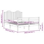 vidaXL Cadre de lit sans matelas bois massif