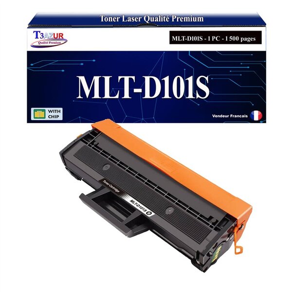 T3AZUR - Toner compatible avec Samsung MLT-D101S pour Samsung ML-2160 ML-2161 ML-2162 ML-2164 ML-2164W ML-2165 ML-2165W ML-2168