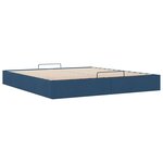 VidaXL Cadre de lit ottoman sans matelas bleu 200x200 cm tissu