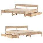 vidaXL Cadre de lit sans matelas 180x200 cm bois massif de pin