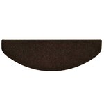 vidaXL Tapis d'escalier auto-adhésifs 20 pièces 65 x 21 x 4 cm Marron Demi-rond Grand