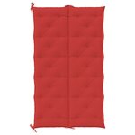 vidaXL Coussin de banc de jardin rouge 180x(50+50)x7 cm tissu oxford