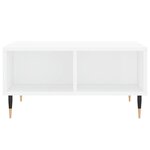 vidaXL Table basse blanc brillant 60x60x30 cm bois d'ingénierie