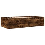 vidaXL Lit de jour et tiroirs chêne fumé 100x200 cm bois d'ingénierie