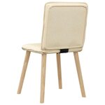 vidaXL Chaises à manger lot de 4 crème tissu