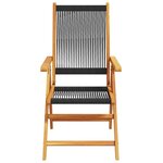 vidaXL Ensemble de salle à manger pour jardin 5 Pièces Noir
