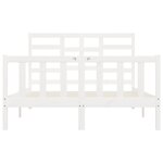vidaXL Cadre de lit sans matelas blanc 160x200 cm bois de pin massif