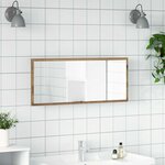 vidaXL Miroir de salle de bain à LED chêne artisanal bois d'ingénierie
