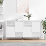vidaXL Buffets 2 Pièces blanc bois d'ingénierie