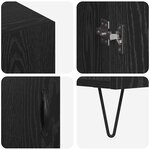 vidaXL Buffet Chêne noir 90 x 34 x 80 cm Bois d'ingénierie