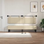 vidaXL Tête de lit suspendue Crème Tissu