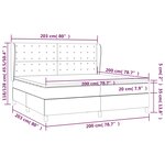 vidaXL Sommier à lattes de lit avec matelas Gris clair 200x200cm Tissu