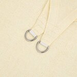 vidaXL Voile d'ombrage 160 g/m² Crème 3 5x5 m PEHD