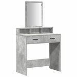 vidaXL Coiffeuse Gris béton 79 x 41 x 140 cm Bois d'ingénierie