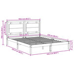 vidaXL Cadre de lit extra long sans matelas 160x220 cm bois massif