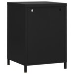 vidaXL Table de chevet Noir 35x35x51 cm Acier