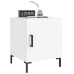 vidaXL Tables de chevet 2 Pièces blanc brillant 40x40x50 cm