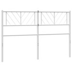 vidaXL Tête de lit métal blanc 120 cm