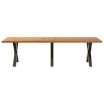 vidaXL Table à manger marron clair bois de chêne massif rectangulaire