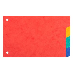 Intercalaires Pour Fiches Bristol Carte Lustrée 225g/m2 4 Positions - 100x150mm - Couleurs Assorties - X 10 - Exacompta