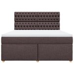 vidaXL Sommier à lattes de lit avec matelas Marron foncé 180x200 cm
