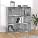 vidaXL Bibliothèque gris béton 98x29x97 5 cm bois d'ingénierie