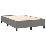 vidaXL Sommier à lattes de lit avec matelas Gris foncé 120x200cm Tissu