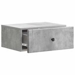 vidaXL Cabinet de chevet mural 2 Pièces Gris béton 49 x 34 5 x 20 cm