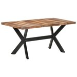 vidaXL Table de salle à manger 160x80x75 cm Bois avec finition miel