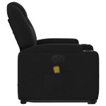 vidaXL Fauteuil inclinable de massage électrique Noir Tissu