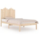 vidaXL Cadre de lit bois de pin massif 75x190 cm petit simple