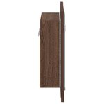 vidaXL Armoire à miroir LED de salle de bain chêne marron 40x12x45 cm