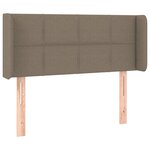 vidaXL Tête de lit à LED Taupe 103x16x78/88 cm Tissu