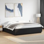 vidaXL Cadre de lit sans matelas noir 180x200 cm