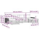 vidaXL Ensemble de canapés d'extérieur 6 pc Bois d'Acacia Massif