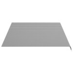vidaXL Tissu de remplacement pour auvent Anthracite et blanc 4x3 m