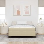 vidaXL Cadre de lit avec matelas Gris Vert Clair 160 x 200 cm tissu