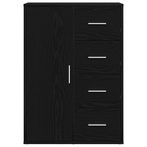 Buffet vidaXL Noir Chêne 60x31x84 cm en bois d'ingénierie