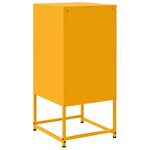 vidaXL Tables de chevet 2 Pièces jaune moutarde 36x39x78 cm acier