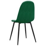 vidaXL Chaises à manger lot de 4 Vert foncé Velours
