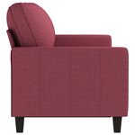 vidaXL Canapé à 3 places Rouge bordeaux 180 cm Tissu