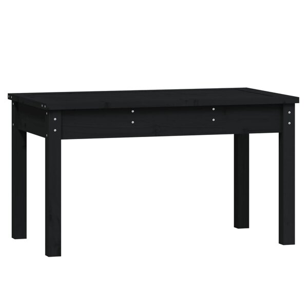 vidaXL Banc de jardin noir 80x44x45 cm bois massif de pin