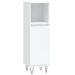 vidaXL Ensemble d'armoires salle de bain 3 Pièces blanc bois d'ingénierie