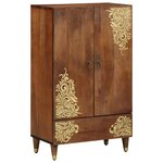 vidaXL Haut Armoire Marron 60 x 33 x 100 cm Bois de mangue massif