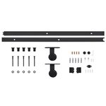 vidaXL Kit de quincaillerie de porte coulissante SKIEN 183 cm noir