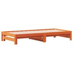 vidaXL Lit de jour et lit gigogne sans matelas cire marron 90x200 cm