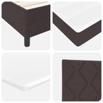 Lit Box Spring vidaXL avec Matelas en Marron Foncé  140x190 cm Tissu