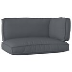 vidaXL Set de coussins de palette 3 Pièces Anthracite 120 x 80 x 12 cm