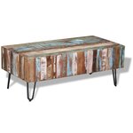 vidaXL Table basse Bois massif de récupération 100x50x38 cm