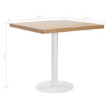 vidaXL Table de bistro Marron clair 80x80 cm MDF